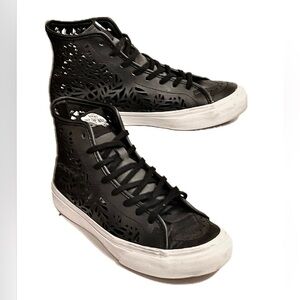 Vans Sk8-Hi Decon Cut-Out Mid-Top Leather Women’s High Top Sneakers